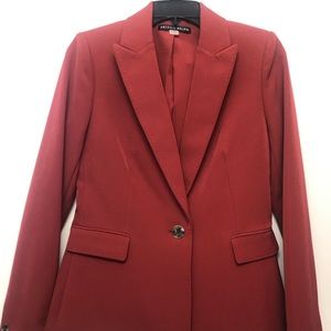 Burnt orange suit jacket, size 2